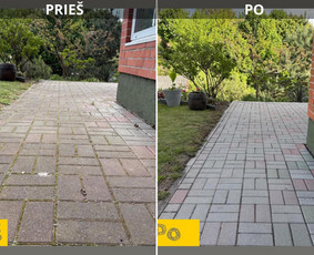 Trinkelių valymas - Trinkelių ir fasadų plovimas. - 4