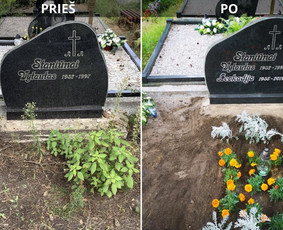 Raidžių kalimas ant paminklo kapinėse / Raidžių kalimas ant paminklo / Darbų pavyzdys ID 4349891