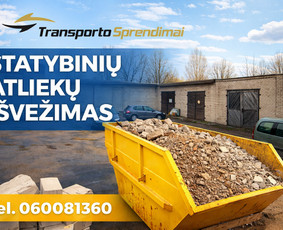 &Scaron;iuk&scaron;lių i&scaron;vežimas: statybinių ir kt. - Statybinių atliekų konteinerių nuoma- &scaron;iuk&scaron;lių i&scaron;vežimas - 1