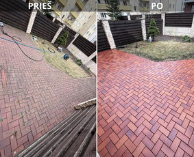 Valymo paslaugos - Fasadų plovimas ,Langų ,trinkelių, saulės kolektorių valymas - 1