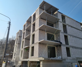 Statybos darbai - Pamatų, mūro darbai. Stogo, fasado, klinkerio įrengimas. - 1