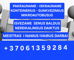 Transportas - Kroveju pagalba - Pagalbiniai darbai - Perkraustymas - 1