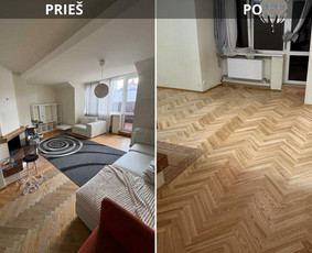 Grindų klojimas, remontas - Medinių pavir&scaron;ių atnaujinimo darbai - 1