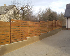 Medinės tvoros - Tvorų montavimas , vartų gamyba - 2