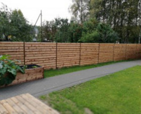 Medinės tvoros - Tvorų montavimas , vartų gamyba - 1