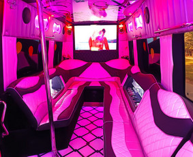 Transportas - Party bus, pink party bus, Limobus nuoma - 3