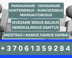 Pagalbiniai darbininkai - Kroveju pagalba - Pagalbiniai darbai - Perkraustymas - 1