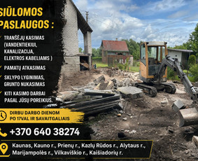 Žemės kasimas, lyginimas - Visi žemės Kasimo darbai mini ekskavatoriumi - 1