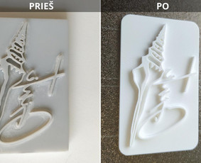 Atkurtas štampukas moliniams dirbiniams, Detalės perbraižymas 3D spausdinimui + 1vnt atspausdinimas