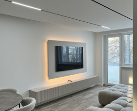 Palangių montavimas - Grindų klojimas, vidaus apdaila ir i&scaron;orės statybos darbai - 1