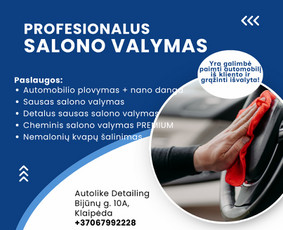 Transportas - Profesionalus automobilio plovymas, salono valymas Klaipėda - 1
