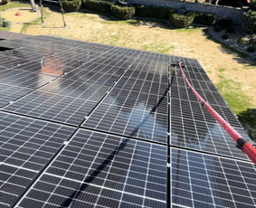 Saulės modulių plovimas - Saulės baterijų valymas profesionalia įranga. - 3