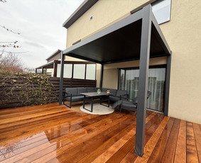 Statybos darbai - Montuojame egzotinės medienos terasas - 1