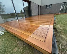 Statybos darbai - Montuojame egzotinės medienos terasas - 4