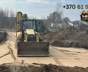 Ekskavatoriaus nuoma - Ekskavatorius, Bobcat, Savivartis. Žemės darbai. - 4