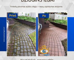 Plovimas auk&scaron;tu slėgiu - Fasadų, trinkelių, stogų, terasų plovimas - 4