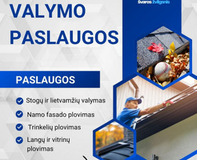 Plovimas auk&scaron;tu slėgiu - Fasadų, trinkelių, stogų, terasų plovimas - 2