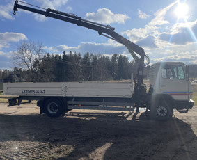 Statybinės technikos nuoma - Krovinių vežimas sunkvežimiu su manipuliatoriumi - 1