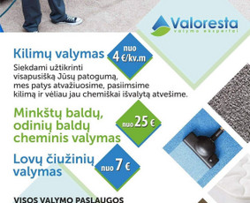 Generalinis, postatybinis, kasdieninis valymas / UAB Valoresta / Darbų pavyzdys ID 4361043