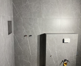 Plytelių klijavimas, vonios kambario įrengimas / Mb mdp / Darbų pavyzdys ID 4361507
