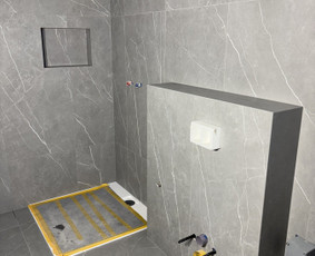 Plytelių klijavimas, vonios kambario įrengimas / Mb mdp / Darbų pavyzdys ID 4361511