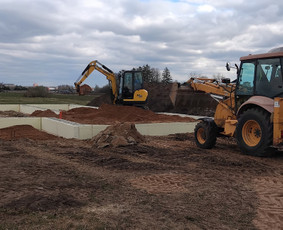 Pamatų liejimas, įrengimas - Pamatų įrengimas, indždinerinių tinklų montavimas, drono fot - 1