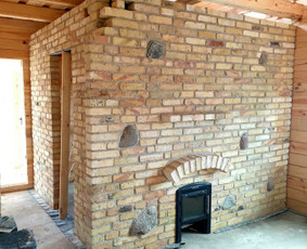 Mūro darbai, mūrijimas - Klinkerio klijavimas,muro darbai - 3