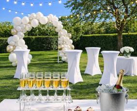 Įvairios paslaugos vestuvėms - Putojantis pasitikimas - &scaron;ampano staliukas - 3