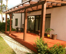 Statybos darbai - Visi mediniai statiniai terasos, stoginės, pirtys statyba - 3