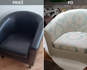 Restauravimas - Mink&scaron;tų baldų pervilkimas, kiti darbai su oda ir gobelenu - 1