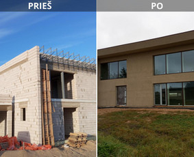 Mūro darbai, mūrijimas - Pamatas, mūras , stogas, i&scaron;orės apdaila. - 1