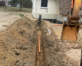 Žemės kasimas, lyginimas - Mini ekskavatoriaus 3.5t paslaugos - 2