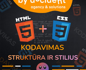 HTML/CSS kodavimas - Programavimas / Automatizacijos / Di sprendimai / Svetainės - 1
