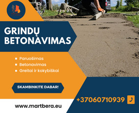 Statybos darbai - Grindų betonavimas, paruo&scaron;imas, priedai smėlbetoniui - 1