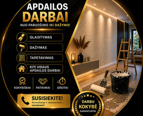 Vidaus apdailos darbai - Apdailos darbai &ndash; nuo paruo&scaron;imo iki dažymo - 1