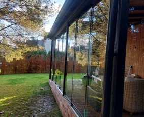 Vidaus apdailos darbai - Terasų, pavėsinių stiklinimas Berėmėmis Konstrukcijomis - 2