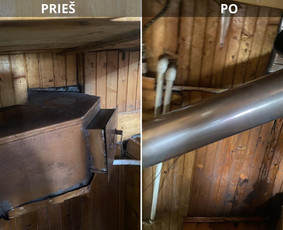 Kaminų įdėklai, montavimas - Kaminų valymas be dulkių - 1