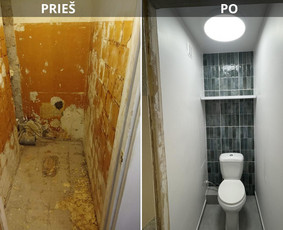 Skystų tapetų klijavimas - Vidaus apdailos darbai - 1