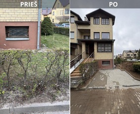 Trinkelių klojimas, pagrindų paruošimas, bortų betonavimas / Kiemukas / Darbų pavyzdys ID 4372355