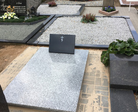 Granito plok&scaron;tės kapams, dengimas - Paminklai, Dengimas granito plok&scaron;tėmis Marijampolė - 4