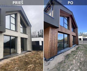 Statybos darbai - Fasado apdaila ir &Scaron;iltinimas, terasų,stoginių montavimas - 2