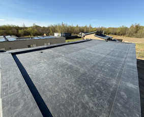 Plokščių Stogų Dengimas Pvc, Epdm ir bitumine Danga / Tvirti stogai / Darbų pavyzdys ID 4377989