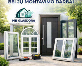 Vidaus apdailos darbai - Langai, durys, žaliuzės ir roletai. - 1