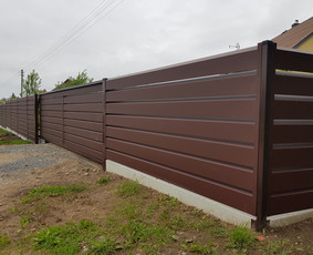 Skardinė tvora rombas,vartai,stulpų betonavimas / Tvoros sprendimai / Darbų pavyzdys ID 4379725