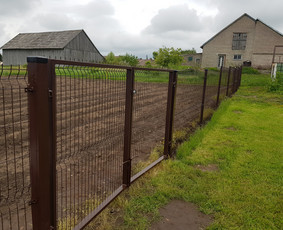 Skardinė tvora rombas,vartai,stulpų betonavimas / Tvoros sprendimai / Darbų pavyzdys ID 4379737