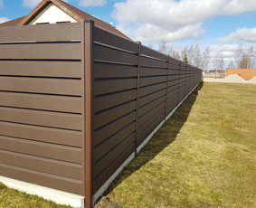 Skardinė tvora rombas,vartai,stulpų betonavimas / Tvoros sprendimai / Darbų pavyzdys ID 4379747