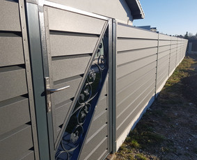 Skardinė tvora rombas,vartai,stulpų betonavimas / Tvoros sprendimai / Darbų pavyzdys ID 4379765