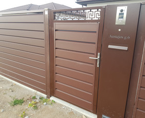 Skardinė tvora rombas,vartai,stulpų betonavimas / Tvoros sprendimai / Darbų pavyzdys ID 4379775