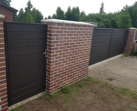 Skardinė tvora rombas,vartai,stulpų betonavimas / Tvoros sprendimai / Darbų pavyzdys ID 4379785