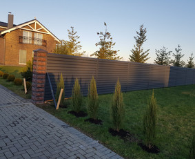 Skardinė tvora rombas,vartai,stulpų betonavimas / Tvoros sprendimai / Darbų pavyzdys ID 4379789